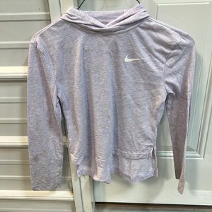 Nike girls Heather purple high low hoodie size small